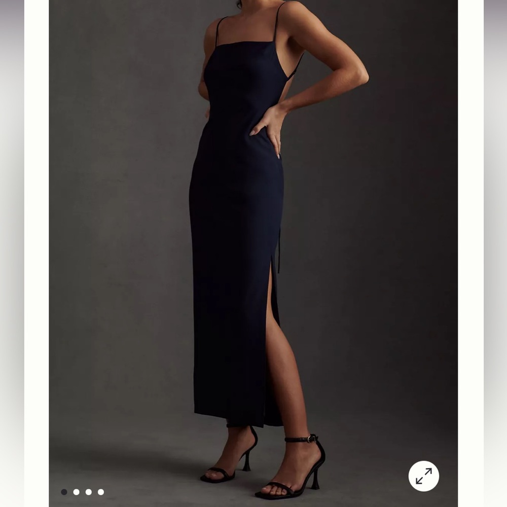 BHLDN Gavin Dress Navy Blue